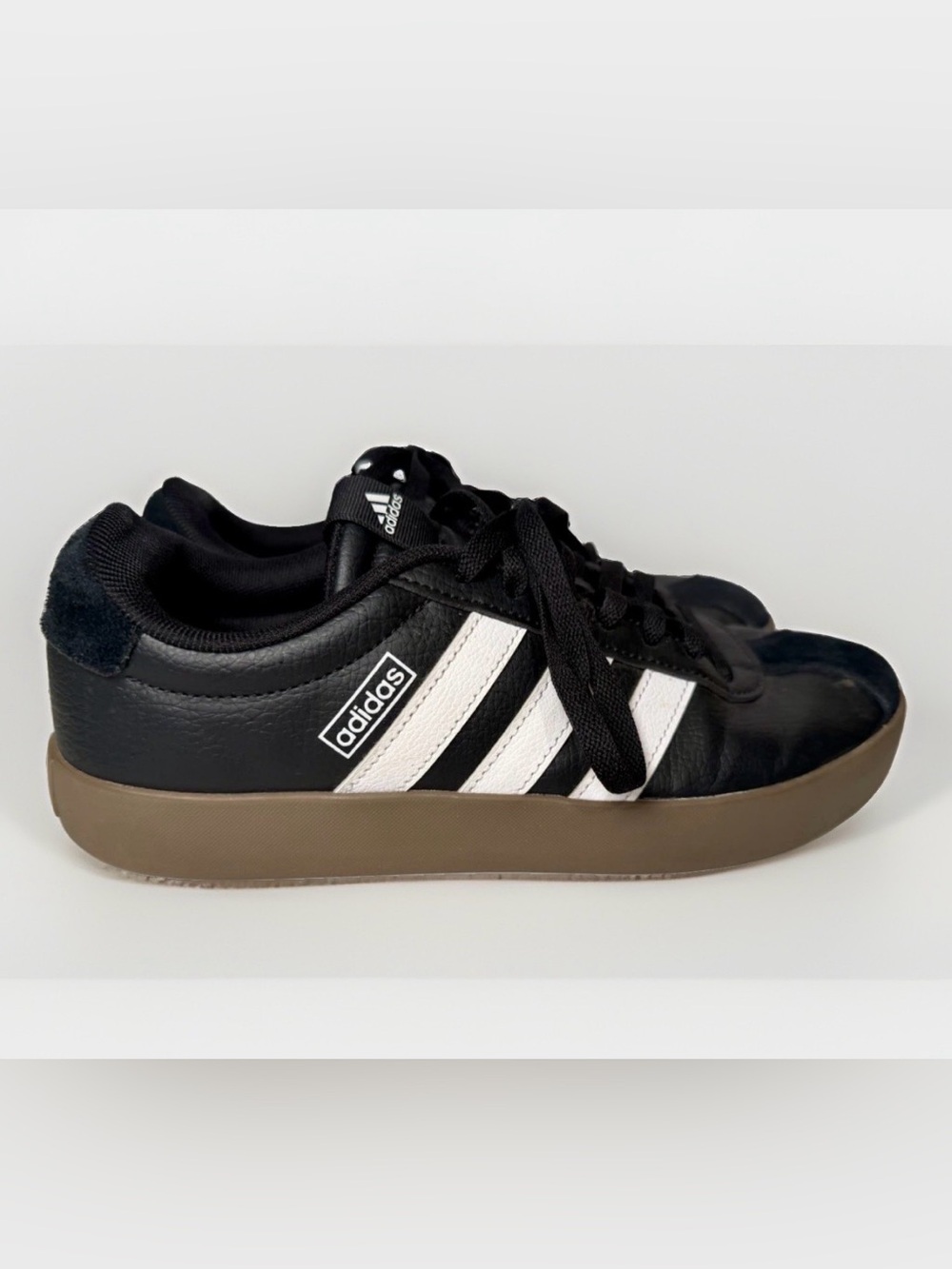 adidas VL Court 3.0 Low - Core Black / Cloud White / Gum - Womens Size 8